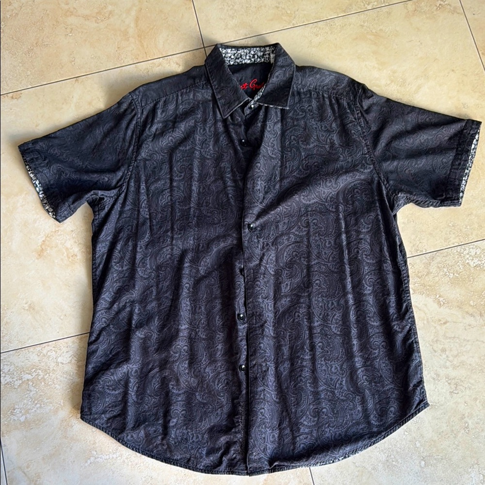 Men's Black Paisley Shirt